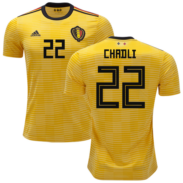 Belgium #22 Chadli Away Soccer Country Jersey